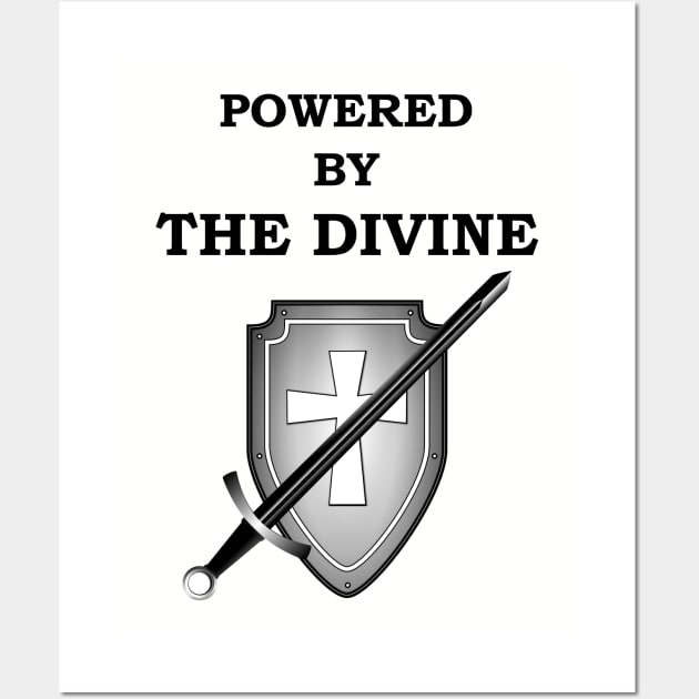 POWERED BY THE DIVINE PALADIN 5E Meme RPG Class Wall Art by rayrayray90